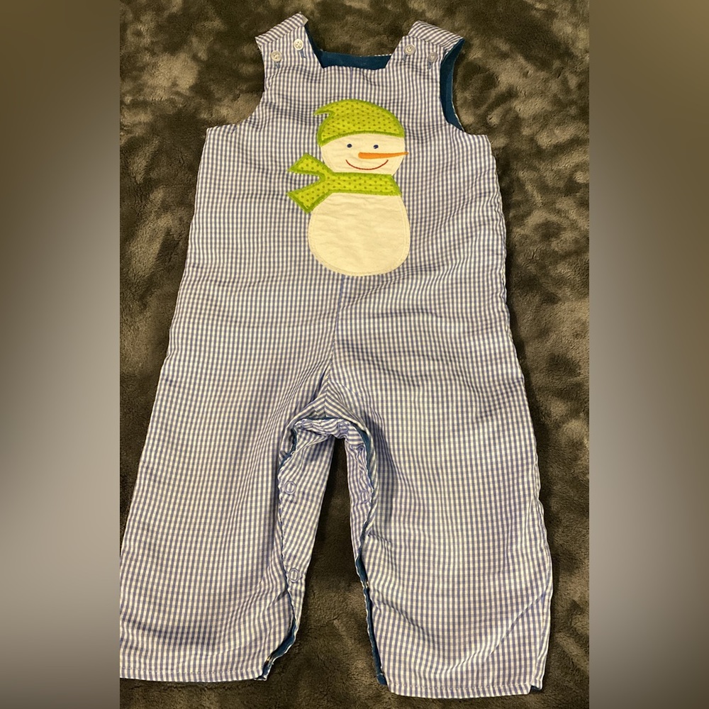 Bailey Boys reversible snowman/fox longall size 12m
